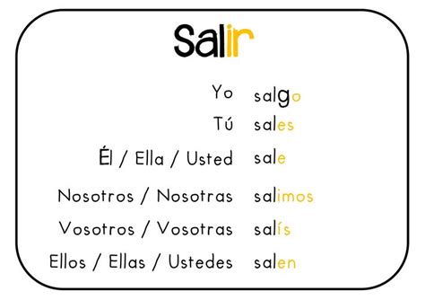 salir espagnol traduction|sortir en espagnol.